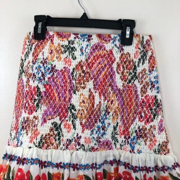 Farm Rio Spring Bananas Ruched Mini skirt size small - Picture 4 of 11